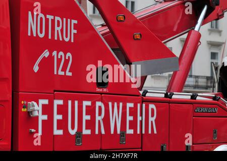 Wien, Österreich. 15. September 2012. Ausstellung der Berufsfeuerwehr Wien Stockfoto