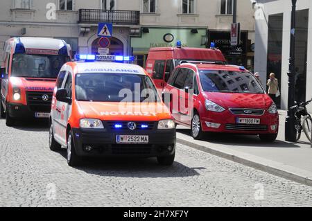 Wien, Österreich. 15. September 2012. Ausstellung der Berufsfeuerwehr Wien Stockfoto