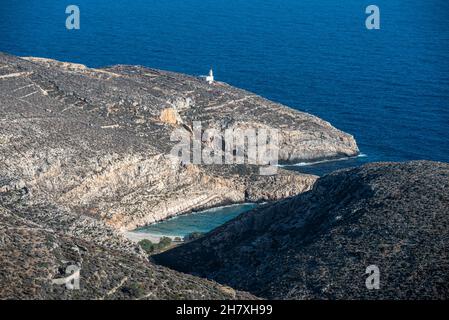 Livadaki Strand auf der Insel Folegandros Kykladen Griechenland Stockfoto