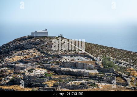 Kirche auf der Insel Folegandros Kykladen Griechenland Stockfoto