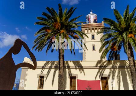 Tanger, Medina, USA. 4th. November 2021. Schöner Leuchtturm von Cap Spartel in der Nähe von Tanger City und Gibraltar, Marokko in Afrika (Bild: © Walter G Arce SR Grindstone Medi/ASP via ZUMA Press Wire) Stockfoto