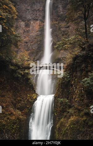 Der historische Multnomah fällt entlang des columbia River in Oregon Stockfoto