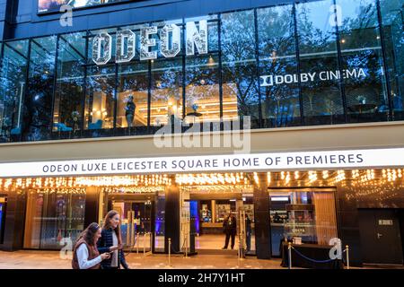 The Odeon Cinema Leicester Square, London, Großbritannien Stockfoto