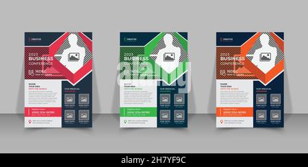 Corporate Business Conference Flyer Template Design, Broschüre Template Design, Abstract Business Conference Flyer Stock Vektor