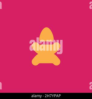 Symbol für Babylinie. Einfacher Stil Baby Shop Poster Hintergrund Symbol. Babyshop Logo Design-Element. T-Shirt-Druck. Vektor für Aufkleber. Stock Vektor