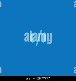 Codierliniensymbol. Einfaches Stil Codierung Lektionen Poster Hintergrund Symbol. Coding Kurse Logo Design Element. T-Shirt-Druck. Vektor für Aufkleber. Stock Vektor