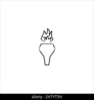 Symbol für die Brennerlinie. Einfacher Stil Olympische Sportspiele Poster Hintergrund-Symbol. Logo-Design-Element. T-Shirt-Druck. Vektor für Aufkleber. Stock Vektor
