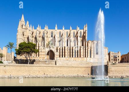 Kathedrale Catedral de Palma de Mallorca La Seu Kirche Architektur Reise Urlaub Urlaub Stadt Spanien Stockfoto