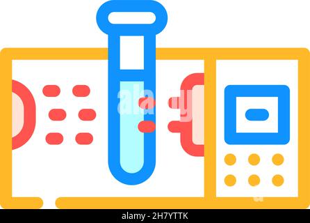 Spektralphotometer Elektronisches Werkzeug Labor Farbe Symbol Vektor Illustration Stock Vektor