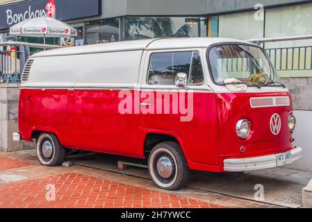 Oldtimer VW Bus oder Bulli Stockfoto