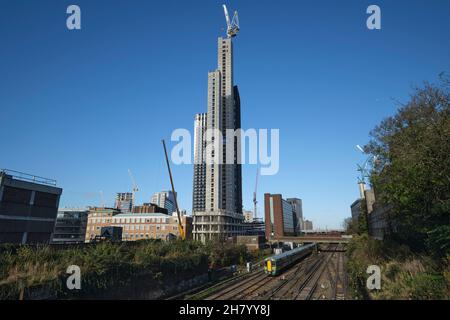 Die sich ständig ändernde Skyline von Croydon in Surrey England Stockfoto