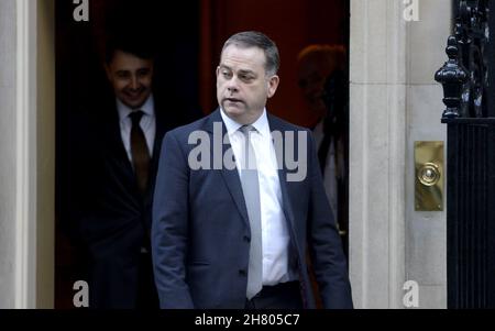 Nigel Adams MP (Con: Selby und Ainsty) Staatsminister (Minister ohne Portfolio) verlässt 10 Downing Street, November 2021 Stockfoto