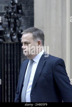 Nigel Adams MP (Con: Selby und Ainsty) Staatsminister (Minister ohne Portfolio) verlässt 10 Downing Street, November 2021 Stockfoto