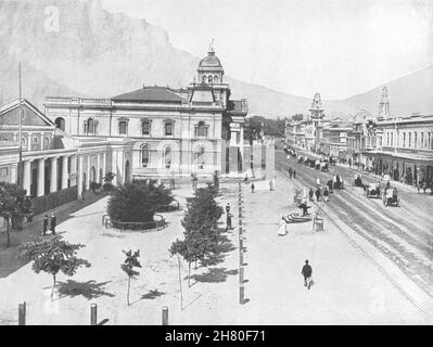 KAPSTADT. Adderley Street, mit Commercial Exchange & Standard Bank 1895 Stockfoto