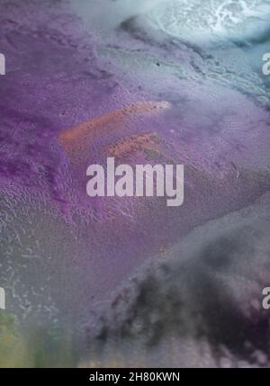 Original Alkoholtinte Malerei. Moderne Kunst. Abstrakt bunten Hintergrund, Tapete. Fluid Art für moderne Banner, ätherisches Grafikdesign. Stockfoto