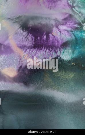 Original Alkoholtinte Malerei. Moderne Kunst. Abstrakt bunten Hintergrund, Tapete. Fluid Art für moderne Banner, ätherisches Grafikdesign. Stockfoto