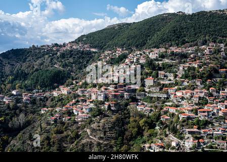 Langadia Dorf in Arcadia Griechenland Stockfoto