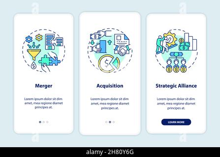 Externe Erweiterung Onboarding Mobile App Seite Bildschirm Stock Vektor