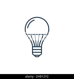 Symbol für die LED-Glühlampe. Licht Taschenlampe LED Vektor wirtschaftliche Energie Idee Logo Stock Vektor