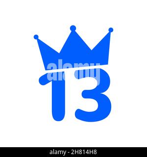 Sweet 13 Jahre Feier Hintergrund. Logo-Symbol für die 13th-jährige Geburtstagsparty Stock Vektor