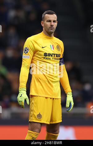 Samir Handanovic (FC Internazionale) beim Inter - FC Internazionale gegen Shakhtar Donetsk, UEFA Champions League Fußballspiel in Mailand, Italien, November 24 2021 Stockfoto