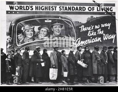 Margaret Bourke-White - die Louisville-Flut bleibt ein ikonisches Bild der Großen Depression - der American Way of Life. Stockfoto