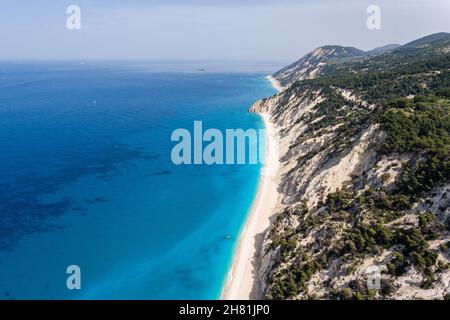 Egremni Strand in Lefkada Insel Griechenland Stockfoto