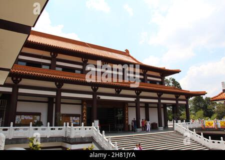 Buddhistischer Tempel Zu Lai: Baudetails. Cotia - São Paulo, Brasilien. Stockfoto