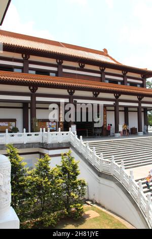 Buddhistischer Tempel Zu Lai: Baudetails. Cotia - São Paulo, Brasilien. Stockfoto