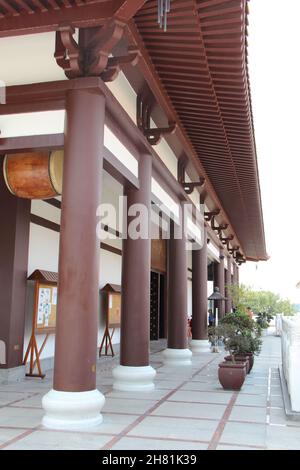 Buddhistischer Tempel Zu Lai: Baudetails. Cotia - São Paulo, Brasilien. Stockfoto