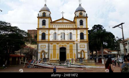 Sanctuary Parish of Senhor Bom Jesus de Pirapora. Im Jahr 1725 wurde das Bild von Senhor Bom Jesus, dem Schutzpatron der Stadt, im Fluss Tietê gefunden. São Paulo Stockfoto