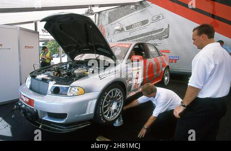 Michael Galati Audi A4 beim Speedvision World GT Challenge Race Road Atlanta Georgia USA 9/2000 Stockfoto