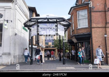 The Maltings Shopping Centre, St Albans, Hertfordshire, Großbritannien. Stockfoto