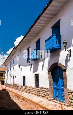 Traditionelle Architektur von Cusco in Peru Stockfoto