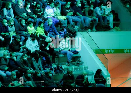 Turin, Italien. 26th Nov, 2021. Während des Davis Cup 2021, Tennisveranstaltung zwischen Italien und den Vereinigten Staaten am 26. November 2021 im Pala Alpitour in Turin, Italien - Foto Nderim Kaceli / DPPI Credit: DPPI Media/Alamy Live News Stockfoto