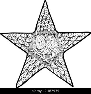 Vektor des Sterns im zentangle-Stil Stock Vektor