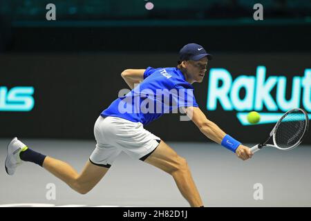 Turin, Italien. 26th. November 2021. Stage Group E - Italy vs USA, Tennis Internationals in Turin, Italy, November 26 2021 Quelle: Independent Photo Agency/Alamy Live News Stockfoto