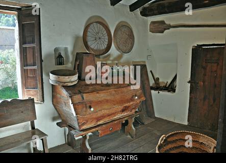 Haus-Museum El Molí del Mig de Mura in der Region Bages, Provinz Barcelona, Katalonien, Spanien Stockfoto