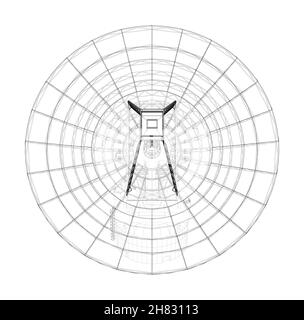 Konzept des Radioteleskops Stockfoto