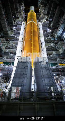 KENNEDY SPACE CENTER, FL, USA - 20. September 2021 - in High Bay 3 des Vehicle Assembly Building im Kennedy Space Center der NASA in Florida, USA Stockfoto