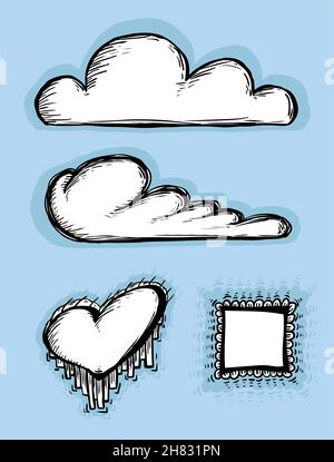 Handgezeichnete Rahmen, Vektorgrafik Stock Vektor