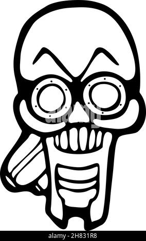 Gasmaske Schädel, Vektorgrafik Stock Vektor