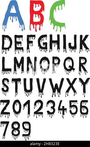 Vektor abc, Alphabet im Satz Stock Vektor