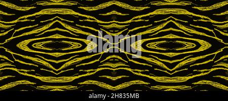 Nahtloser Safari-Hintergrund. Mode Afrikanische Textur. Schwarzes Zebra-Pelz-Design. Aquarellstreifen. Zoobanner. Safari-Ornament. Tierpelzdesign. Wasser Stockfoto
