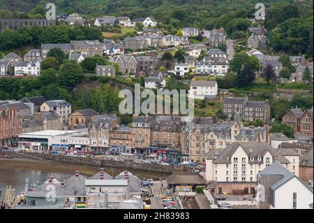 Blick auf Oban von Pulpit Hill, Argyll und Bute, Schottland Stockfoto