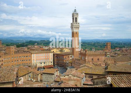 Über den Dächern von Siena. Italien Stockfoto