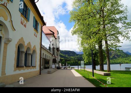 Das Museum der Bayerischen Könige in Hohenschwangau in den malerischen bayerischen Alpen am wunderschönen Alpsee in Allgäu, Bayern, Deutschland Stockfoto