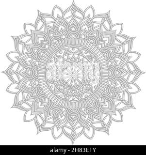Verträumter Verlauf Mandala Hintergrund Vektor Hintergrund für Yoga, Meditation Poster. Stock Vektor