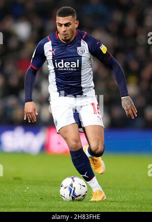 West Bromwich, Großbritannien. 26th. November 2021. Karlan Grant von West Bromwich Albion während des Sky Bet Championship-Spiels auf den Hawthorns, West Bromwich. Bildnachweis sollte lauten: Andrew Yates / Sportimage Stockfoto