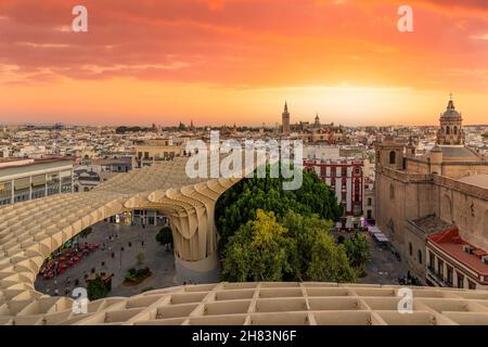 Der Metropol Parasol heißt offiziell Setas de Sevilla Stockfoto